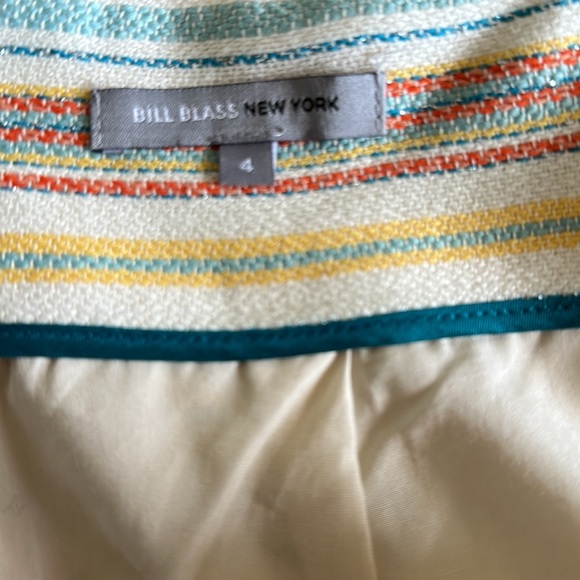 Gorgeous Bill Blass New York designer Multi Stripe high waisted skirt $425 NWT - Picture 6 of 10